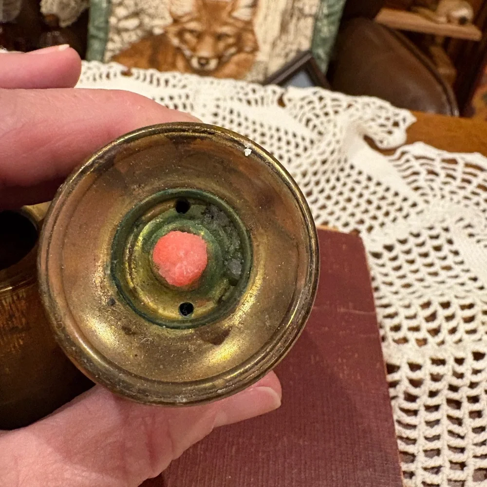 Vintage B.C.A. Denmark brass oil lamps
